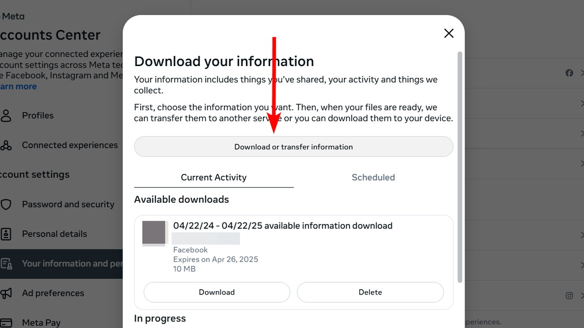 Facebook data 6