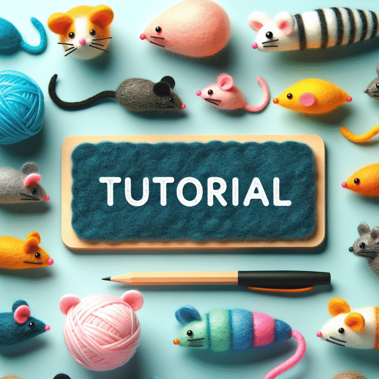 tutorial de brinquedos de feltro para gatos
